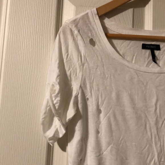 2 for$10 🌈 Nollie Distressed White T-shirt S - Picture 2 of 3